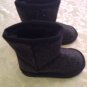 Girls Toddler Size 6 Place boots black metallic faux fur winter