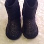 Girls Toddler Size 6 Place boots black metallic faux fur winter