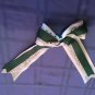 Holiday green hair bow ponytail holder 6 x 9 inch Lot of 2 girls St Patricks Day