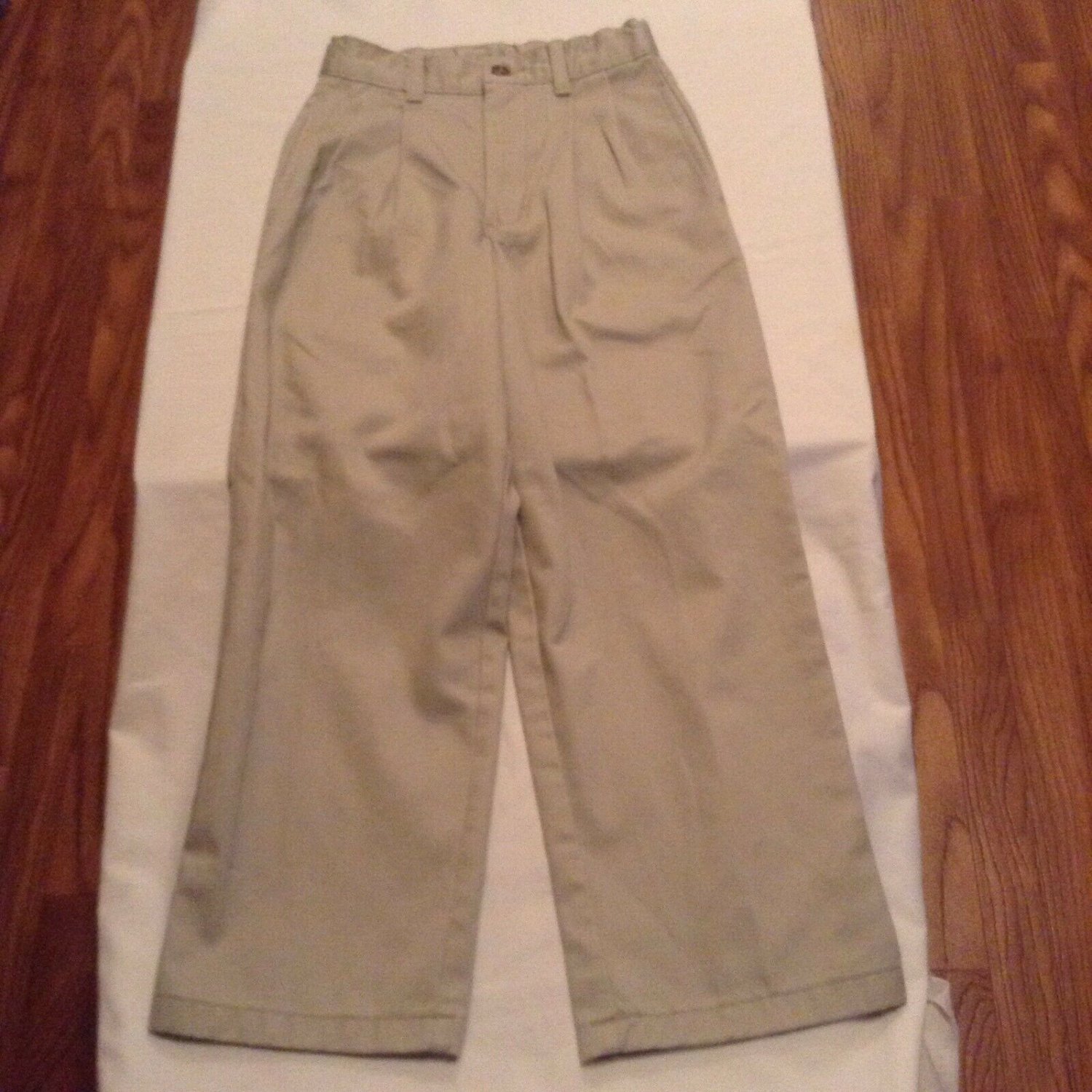 Boys Size 18 George pants uniform khaki pleated front
