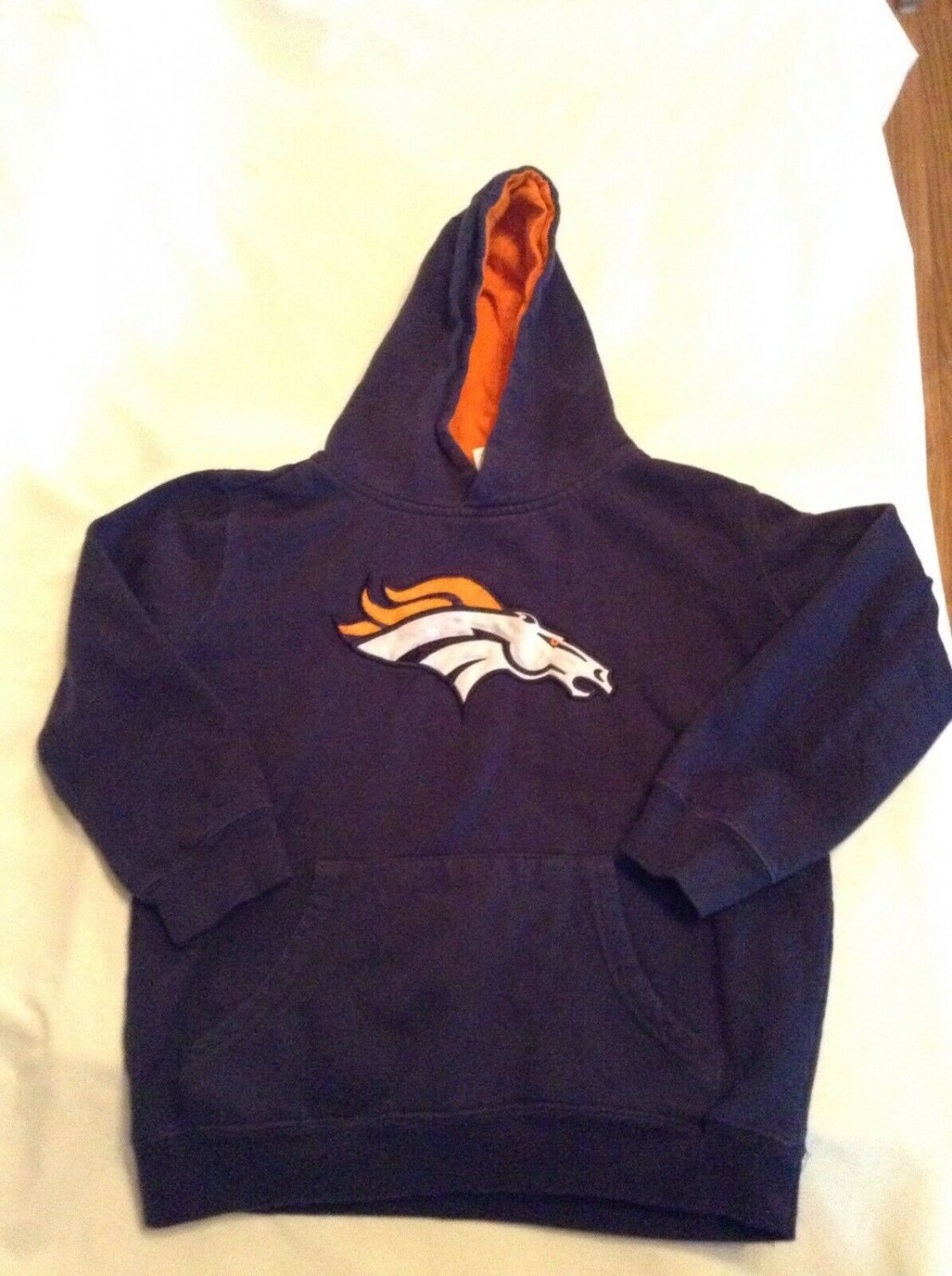 NFL Team Apparel Denver Broncos jacket Size 7 youth large hoodie football blue