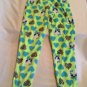 Size 10 Justice pajama bottoms pants kittens hearts green