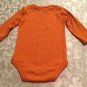 Size 3-6 mo. orange jumpsuit bodysuit outfit 1 piece Turkey football