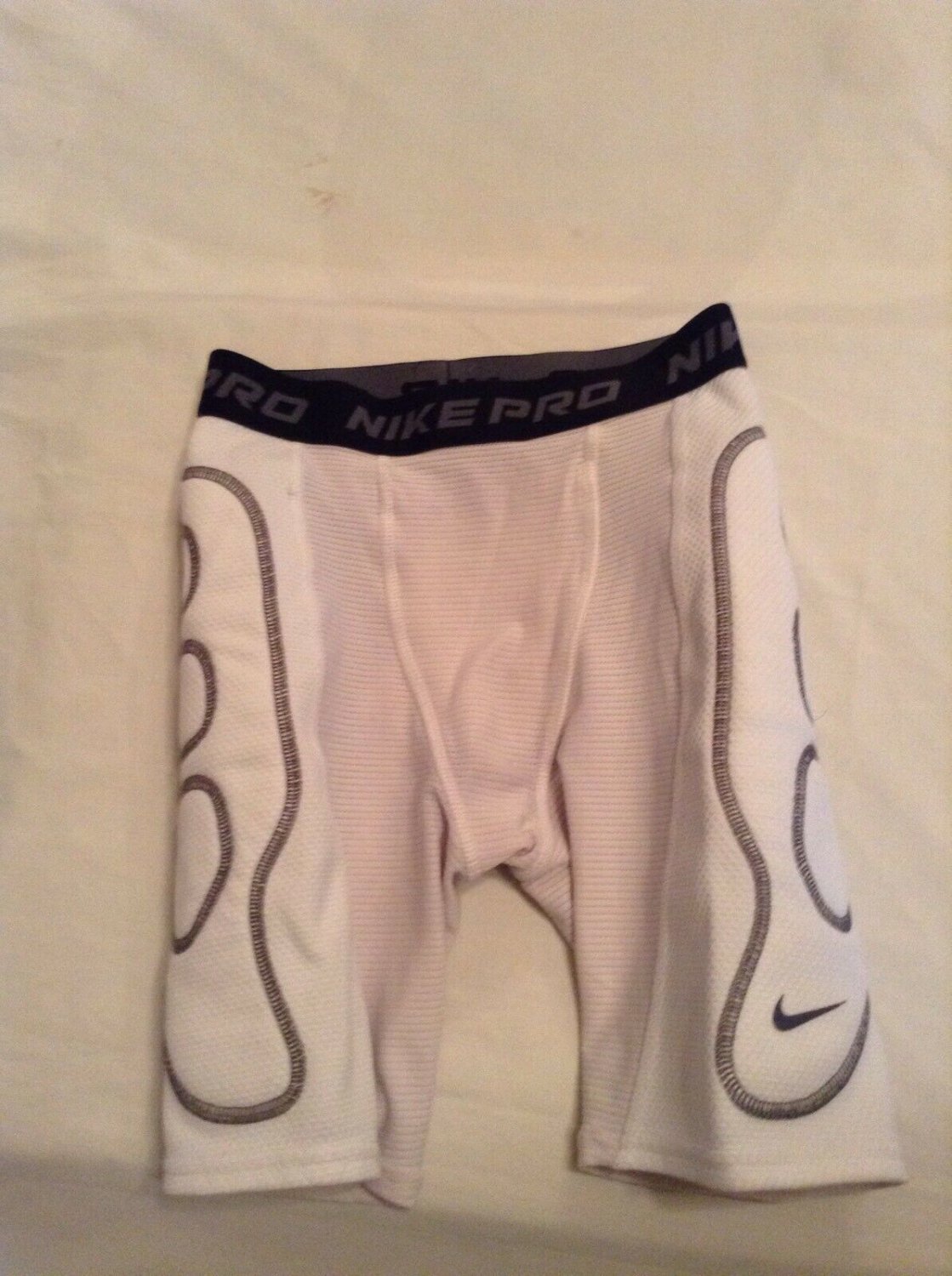 Nike Pro compression shorts youth medium Dri fit girdle padded sports white