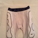 Nike Pro compression shorts youth medium Dri fit girdle padded sports white