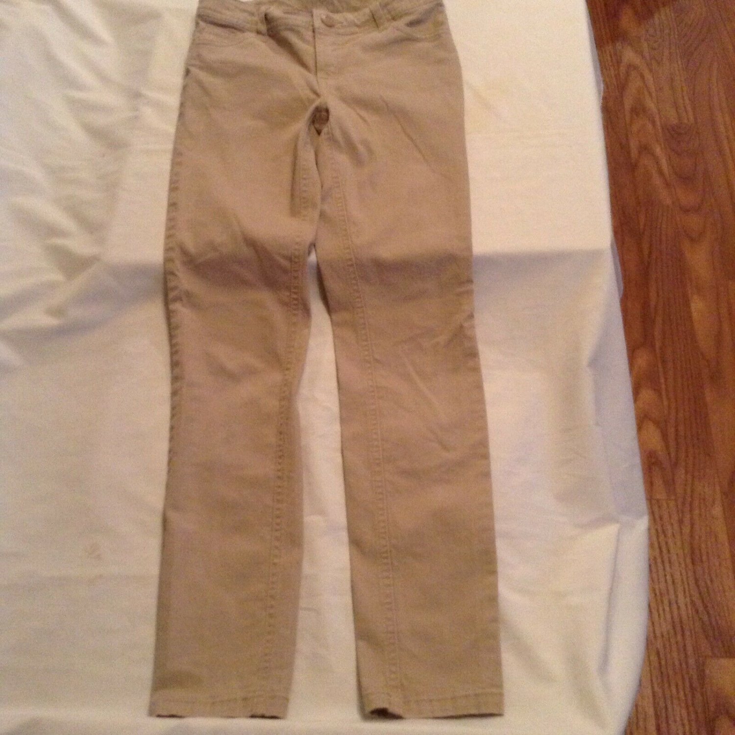 Justice pants Size 12 Slim super skinny mid rise khaki uniform pants girls