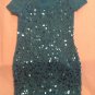 Size 7 Justice sweater dress sequin metallic blue Holiday Girls