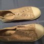 Size 2 Justice shoes silver sparkling glitter tennis shoes canvas casual