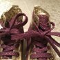 Size 6.5 Apple Bottoms shoes Kishia purple gold shoes hi-top clearance
