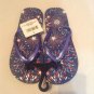 Flip flops Size 11/12 fireworks patriotic thongs sandals blue New