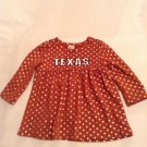 NCAA Texas Longhorns dress Size 6 mo 12 mo Colosseum orange girls New