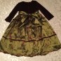 St Patricks Day Size 2T Crayon Kids dress burgundy & green long floral Girls