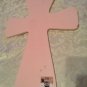Cross wall decor breast cancer awareness believe pink particle board 12x16x1/2