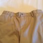 Size 14 Husky Lands End pants khaki flat front uniform boys