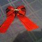 Valentines Day large hair bow red glitter black print tier ribbon  6 x 9 inch