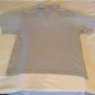 Fathers Day Size medium Van Heusen shirt polo beige striped short sleeve Mens