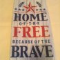 4th of July Home Collection towel patriotic Home of the free 15x25 inch blue