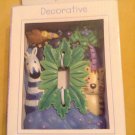 Kids Line switch plate decorative safari single hand painted blue hardware