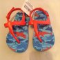 4th of July sharks sandals Size 7 8 toddler medium blue shoes New Boys summer