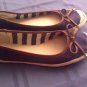 Girls ladies Size 6 Merona shoes casual flat ballet blue canvas slip on shoes