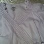 New Womens ladies Size medium Crayola uniform top pullover shirt white V-neck