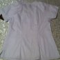 New Womens ladies Size medium Crayola uniform top pullover shirt white V-neck