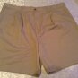 Fathers Day Size 42 Puritan shorts khaki pleated front Inseam 7.5 inch mens