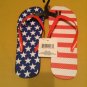 Size 9/10 flip flops shoes American Flag thongs patriotic sandals USA