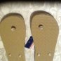 4th of July USA flip flops patriotic Size 9/10 thongs shoes New ladies gold