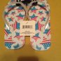 4th of July Beach summer shoes flip flops Size 7/8 American Flag thongs sandals