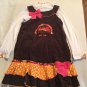 Size 6 Allison Ann dress winter 2 pc set polka dots corduroy brown