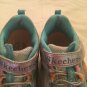 Size 12 Skechers shoes S lights glitter sparkle tennis sneakers metallic silver