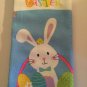 Bunny rabbit Happy Easter towel 15x25 inch blue new