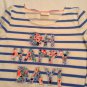 Cat & Jack dress Size 14 16 XL white blue stripes long sleeves New
