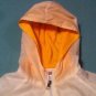 Girls Size 7 8 medium jacket windbreaker hoody Hanes Sport white blue yellow