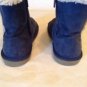 Size 11M Stride Rite boots blue faux suede faux fur zipper