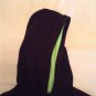 Size 6 Justice jacket warm up sweatshirt hoodie zipper black green glitter Girls