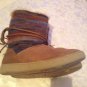 Size 5.5 Air Walk boots tan faux suede fur warm lining womens New