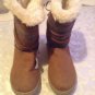 Size 5.5 Air Walk boots tan faux suede fur warm lining womens New