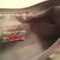 Justice initial letter A handbag purse love peace gray metallic paint zipper