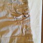 Size 12S Justice shorts cargo khaki elastic waist pockets sequins buttons girls