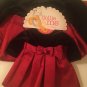 2 pc set Dollie and Me dress Size 4T doll size velvet red black