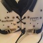 Pro Team football shoulder pads 13"-14" youth 95-120 lbs white Chest 32"-34"