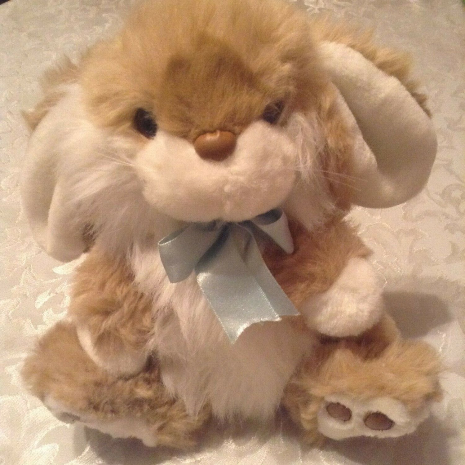 baby bunny rabbit floppy ears plush Commonwealth 10 inch brown white