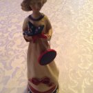 patriotic doll USA figurine hand painted vintage 10 inch