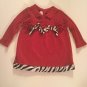 Valentines Day Size 3 6 months Bonnie Jean dress sweater holiday red metallic