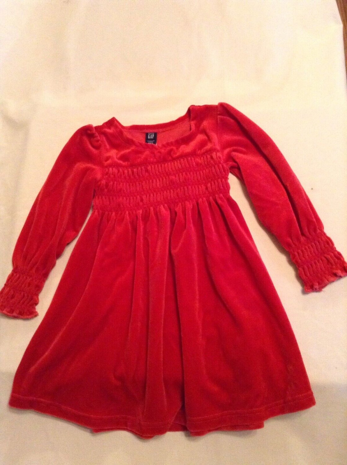 Baby Gap dress Size 2T long sleeves red holiday girls
