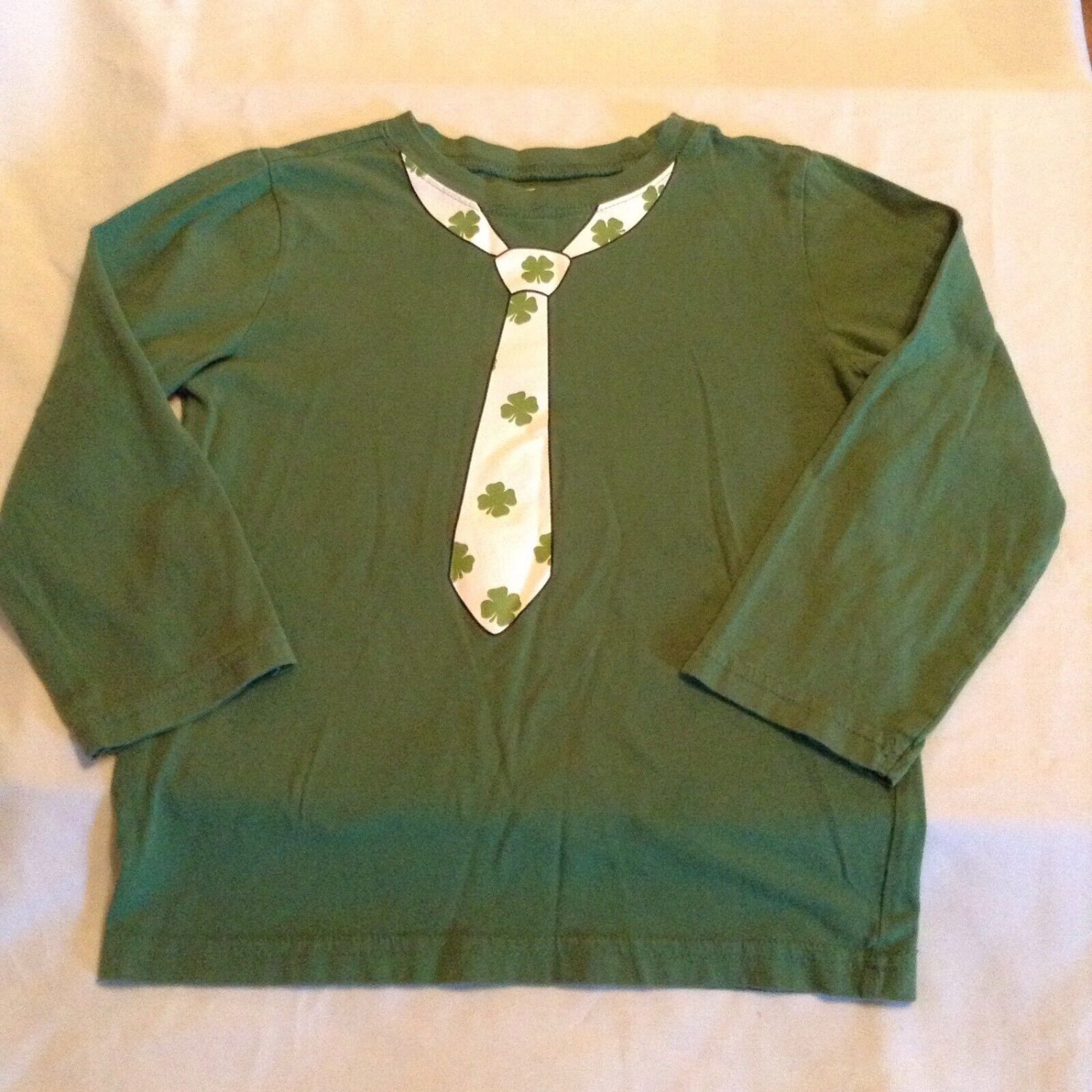 Crazy 8 Size 5 shirt tie long sleeve t shirt green top boys