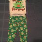 Size 6 9 mo sleepwear pajamas frogs play set green 3 pc lot