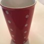 Mr Coffee mug ceramic polka dot pink tea cup travel tumbler lid 16 oz
